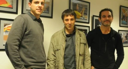 Sergi Reboredo, al centre de la foto, amb Sergi Ferrés (esquerra) i Nofre Pasqual