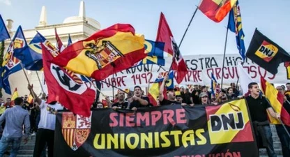 Una concentració feixista (foto: Jordi Borràs)