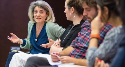 Karma Peiró, directora de Nació Digital, durant un moment de la seva intervenció.