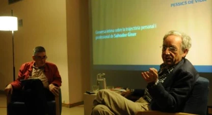 Salvador Giner (en primer terme) i Salvador Redó