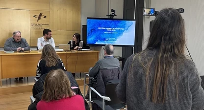 Un moment de la presentació del treball. 