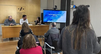 Un moment de la presentació del treball. 