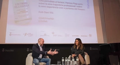 Un moment de conversa entre Patrícia Plaja i Dani Vilà. 