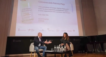 Un moment de conversa entre Patrícia Plaja i Dani Vilà. 