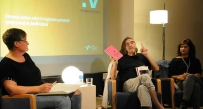 Jordi Cussà amb Dolors Clotet (esquerra) i Eva Sánchez