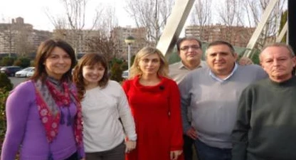 Rafael Gimena, el segon per la dreta, amb la resta de la nova Junta del CPC Lleida.