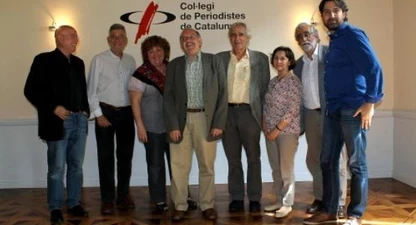 El jurat. D'esquerra a dreta: Tresseras, Mazcuñán, Carreras, Badia, Gifreu, Oliva, Villatoro i Finestres.