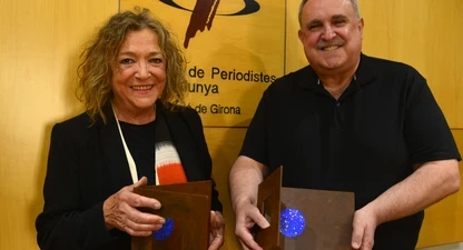 Assumpció Mateu i Jordi Grau, amb les Mosques 2022.
