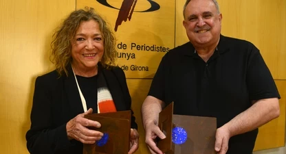 Assumpció Mateu i Jordi Grau, amb les Mosques 2022.