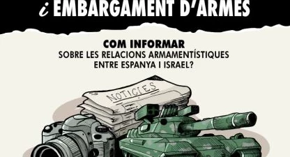 Acte de reflexió sobre com s’informa del comerç d’armes entre Espanya i Israel
