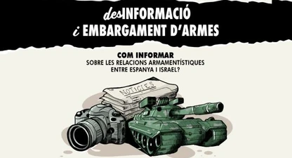 Acte de reflexió sobre com s’informa del comerç d’armes entre Espanya i Israel