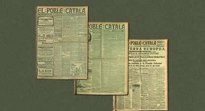 Tres números de la publicació El Poble Català.