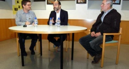 Pons amb Abel Gallardo (esquerra) i Gonçal Mazcuñán (Foto: NacióBerguedà)