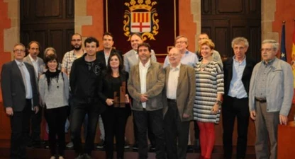 Els premiats amb autoritats i la Comissió Any Planes