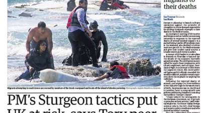 Una de les portades que The Guardian va dedicar al tema dels refugiats.