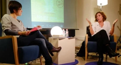 Sílvia Soler va conversar amb Anna Vilajosana (Fotos: Xavier Serrano)