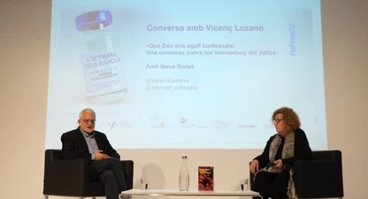 Vicenç Lozano i Neus Bonet, en la conversa de la X Setmana dels Rahola.