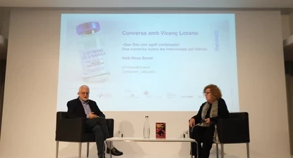 Vicenç Lozano i Neus Bonet, en la conversa de la X Setmana dels Rahola.