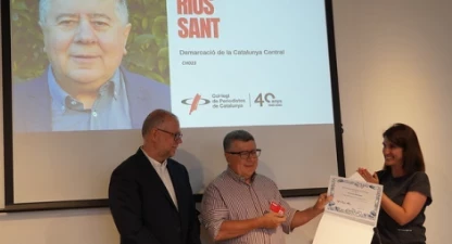 El periodista Xavier Rius Sant, nou col·legiat d'honor del Col·legi de Periodistes de Catalunya.
