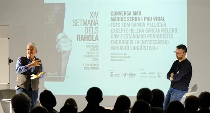 Màrius Serra i Pau Vidal en la XIV Setmana dels Rahola.