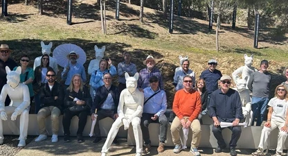 Foto de grup dels col·legiats que van gaudir de la visita.