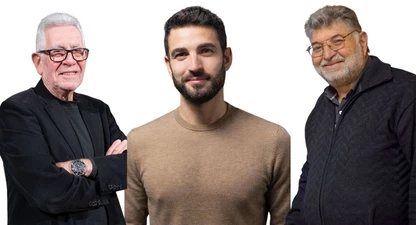 Els periodistes Gonçal Mazcuñán, Jordi de Planell Josep Genescà (d'esquuerra a dreta).