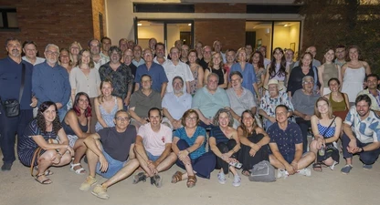 Foto de grup de l'anterior Sopar de Periodistes de Girona. 