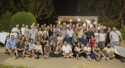 Foto de família del XVI Sopar de Periodistes de Girona. 