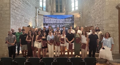 Foto de família del primer acte de compromís amb el Codi Deontològic a la UdG.