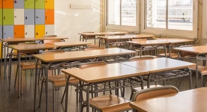 Una aula de l'IES Jaume Callís, de Vic.