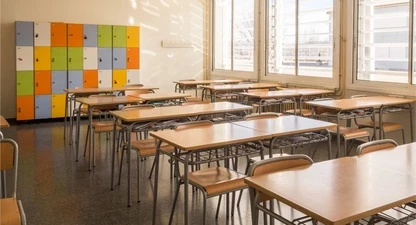 Una aula de l'IES Jaume Callís, de Vic.