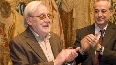 Narcís-Jordi Aragó, el dia que va rebre el premi Ofici de Periodista a Girona. 