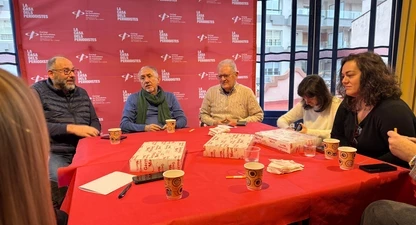 El sindicalista Pepe Álvarez en un Off the record a l'Ebre.