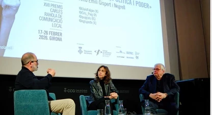 Un moment de la conversa "Periodisme, política i poder"