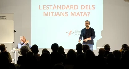 Màrius Serra i Pau Vidal, a la XIV Setmana dels Rahola. 