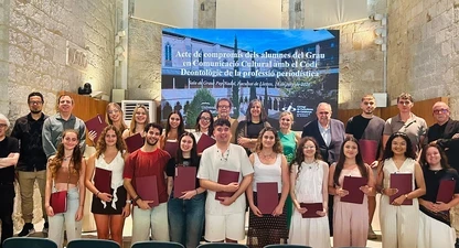 Els alumnes que van fer públic el seu compromís amb el Codi Deontològic. 
